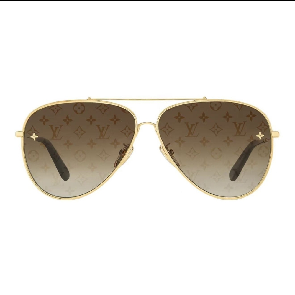 LV Monogram Gradient Aviator Sunglasses - Picture 4 of 4